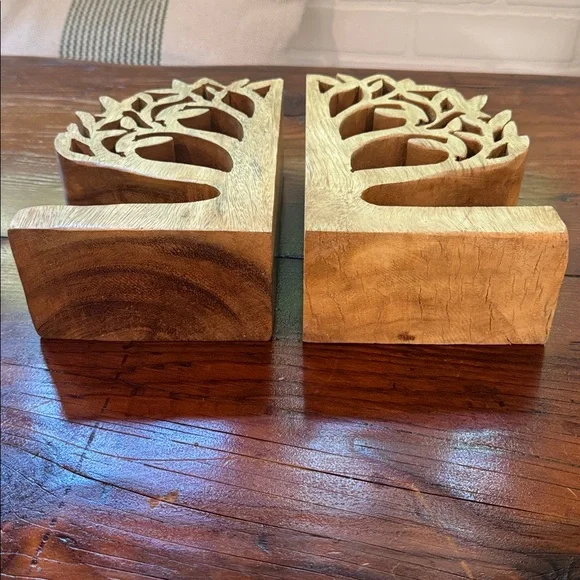Wooden Tree Bookends - Picture 7 of 10